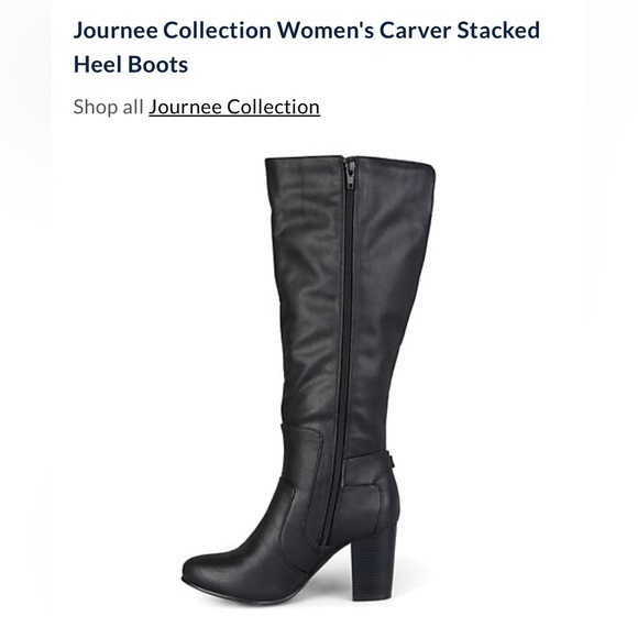 Journee Collection Carver Stacked Heel Boot - Picture 3 of 7